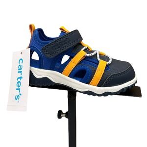 Carter's Baby Boys Sport Sandal Size 6 Navy Blue Slip-on Style Lightweight Shoes